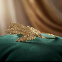 Coroa Grega Unissex Folhas De Louro Dourada Metal Deuses Teatro Festas