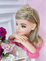 Coroa Infantil Realeza Pétalas Com Strass Super Luxo