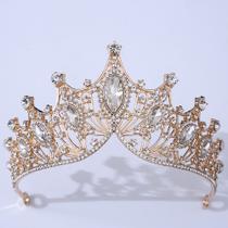Coroa noiva grande dourada com prata debutante damas