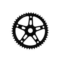 Coroa para bicicleta para Pedivela Monobloco 46 Dentes Preta bike