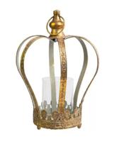 Coroa Porta Vela Decorativa Santorine Metal - Tok Da Casa