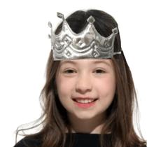 Coroa Prata com Pedras - Acessório para Fantasias 09 cm