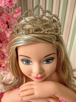 Coroa Princesa Infantil com Strass Dourada Ayla