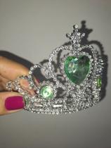 Coroa princesa infantil coração verde Coroa princesa infantil coração verde