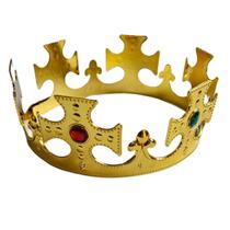 Coroa rei príncipe dourada Cosplay ajustável Festas Carnaval