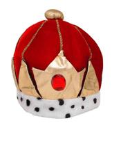 Coroa Rei Príncipe em Veludo Fantasia Cosplay Carnaval - Lynx Produções artistica ltda