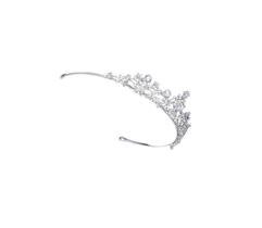 Coroa Tiara Cabelo Noiva Prata Princesa Zirconia E Strass