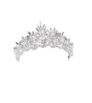 Coroa Tiara Cabelo Noiva Strass Prata Debutante Formatura Coroa Tiara Cabelo Noiva Strass Prata Debutante Formatura