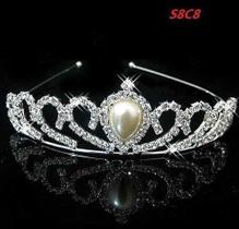 Coroa Tiara Daminha Debutante Noiva Prata Strass Arranjo T8