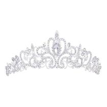 Coroa Tiara Noiva Debutante Prata Porta Coque Arranjo T1