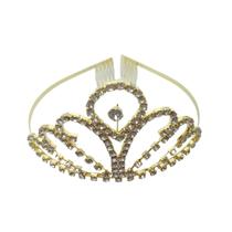 Coroa Tiara Noiva e Debutante com Strass Alta