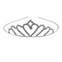 Coroa Tiara Noiva e Debutante com Strass Baixa