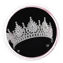 Coroa Tiara Noiva Miss Debutante Festas Desfiles Luxo Strass - LM