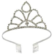 Coroa Tiara Strass Noiva Debutante Luxo Com Pente Festa Moda - HUNK