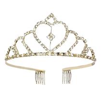 Coroa Tiara Strass Noiva Debutante Luxo Pente Festa Moda