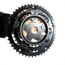 Coroa Tripla 28/38/48 Para Bicicleta Com Marcha Em Aço 3 Coroas Pedivela Monobloco