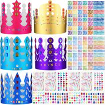 Coroas de papel DIY, festa de aniversário da princesa e príncipe, 76 unidades Coroas de papel DIY, festa de aniversário da princesa e príncipe, 76 unidades