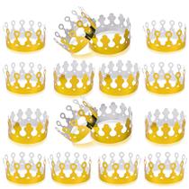 Coroas de Papel Douradas ArtCreativity - Pacote com 24 Unidades para Crianças