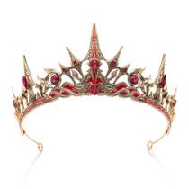 Coroas góticas Crown SWEETV para mulheres Tiara Queen Halloween Coroas góticas Crown SWEETV para mulheres Tiara Queen Halloween