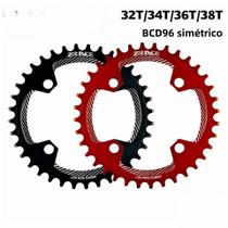 Coroas ZRACE 32T/34T/36T/38T BCD96 - MTB - Alumínio AL7075 CNC