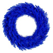 Corona Artificial Azul Vickerman de 61 cm sin Luces con 210 Puntas de PVC Corona Artificial Azul Vickerman de 61 cm sin Luces con 210 Puntas de PVC