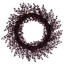 Corona Artificial Vickerman 28 cm Manzano Silvestre y Bayas Mixtas Burdeos