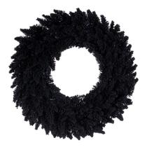 Corona Artificial Vickerman de Abeto Negro Nevado de 24 Pulgadas sin Iluminación