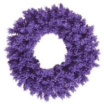 Corona de Navidad de Abeto Morado con Pulverizado Vickerman de 60 cm, Sin Luces