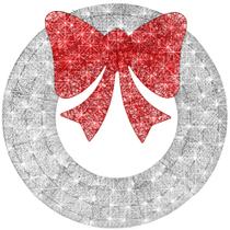 Corona de Navidad Preiluminada Best Choice Products 36 pulgadas con 120 luces LED