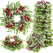Corona Lyrow 24 Piezas Anillos para Velas Navideñas de 11 cm de Diámetro