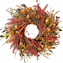 Corona WANNA-CUL de 24" con decoración de calabazas de otoño Corona WANNA-CUL de 24" con decoración de calabazas de otoño