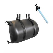 Corote de Água de Plástico, 50 Litros, Preto, Com Saboneteira