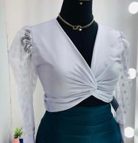 Corpet manga princesa branco feminina