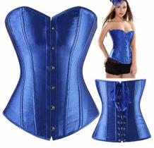 Corpete Corset Corselet Espartilho Modela Cintura Poliéster Tam 38 a 54 Cores