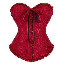Corpete Corset Espartilho Cinta Modela Cintura Afina Floral Tamanho:36 (S)Cor:Bordô Corpete Corset Espartilho Cinta Modela Cintura Afina Floral Tamanho:36 (S)Cor:Bordô