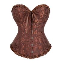 Corpete Corset Espartilho Cinta Modela Cintura Floral
