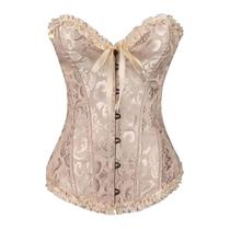 Corpete Corset Espartilho Cinta Modela Cintura Floral