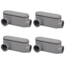 Corpo de Conduíte CKVIHAV 3/4" PVC LR, Kit com 4, Cinza Corpo de Conduíte CKVIHAV 3/4" PVC LR, Kit com 4, Cinza