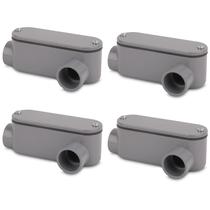 Corpo de Conduíte CKVIHAV 3/4" PVC Tipo LL, Kit com 4, Cinza Corpo de Conduíte CKVIHAV 3/4" PVC Tipo LL, Kit com 4, Cinza