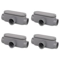 Corpo de Conduíte CKVIHAV 3/4" PVC Tipo T, Kit com 4, Cinza Corpo de Conduíte CKVIHAV 3/4" PVC Tipo T, Kit com 4, Cinza