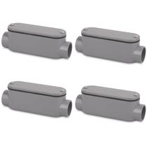Corpo de Conduíte PVC Rígido Tipo C 3/4" Kit com 4 Unidades Cinza CKVIHAV