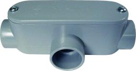 Corpo de saída de conduíte de PVC Cantex 5133564 em forma de T Corpo de saída de conduíte de PVC Cantex 5133564 em forma de T