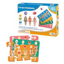 Corpo Humano 168 Cartas 4 Quebra Cabeça Brinquedo Pedagogico