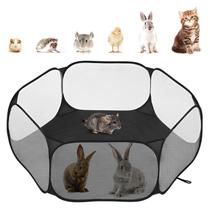 Corralito Impermeable Pawaboo para Animales Pequeños con Estructura de Acero Negra Corralito Impermeable Pawaboo para Animales Pequeños con Estructura de Acero Negra
