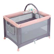 Corralito Pamo Babe Portátil Plegable con Barra de Juguetes Rosa