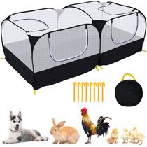 Corralito para Mascotas Ineariu para Animales Pequeños con Fondo Desmontable
