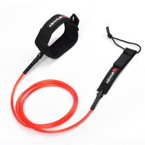 Correa para tabla de surf Abahub Premium 10 pies Transparente Roja 7 mm de grosor