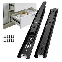 Correderas de Cajón Ubisin de 30 cm, Montaje Lateral con Rodamientos de Bolas para 45 kg