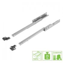 Corrediça Oculta TN 500mm Extração Total (35Kg) Slowmotion (Amortecedor) FGVTN