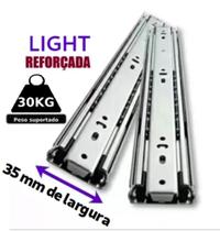 Corrediça telescópica 35cm trilho telescopico light para gaveta de guarda roupa armario móveis - RENNA